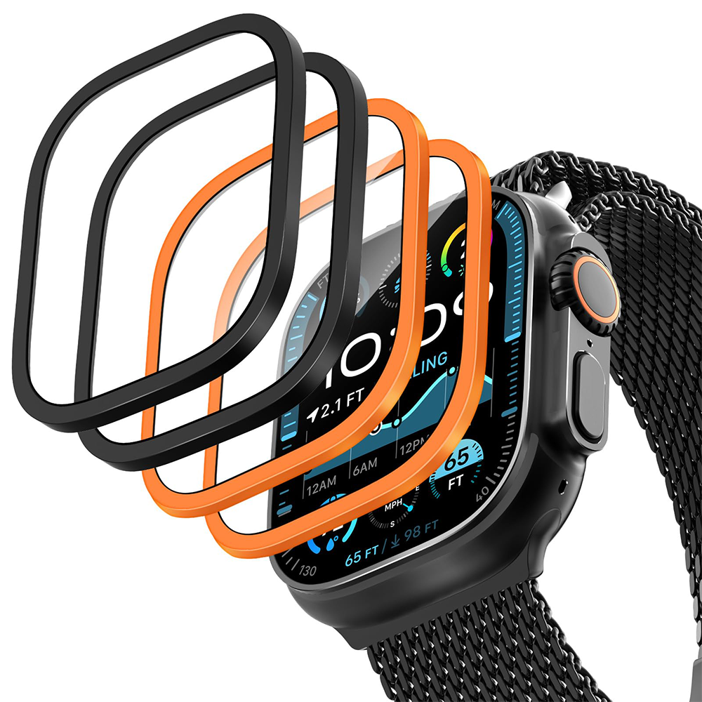 Smartwatch Watch Accessories For Women - 2PCS Titanium Metal Frame for Apple