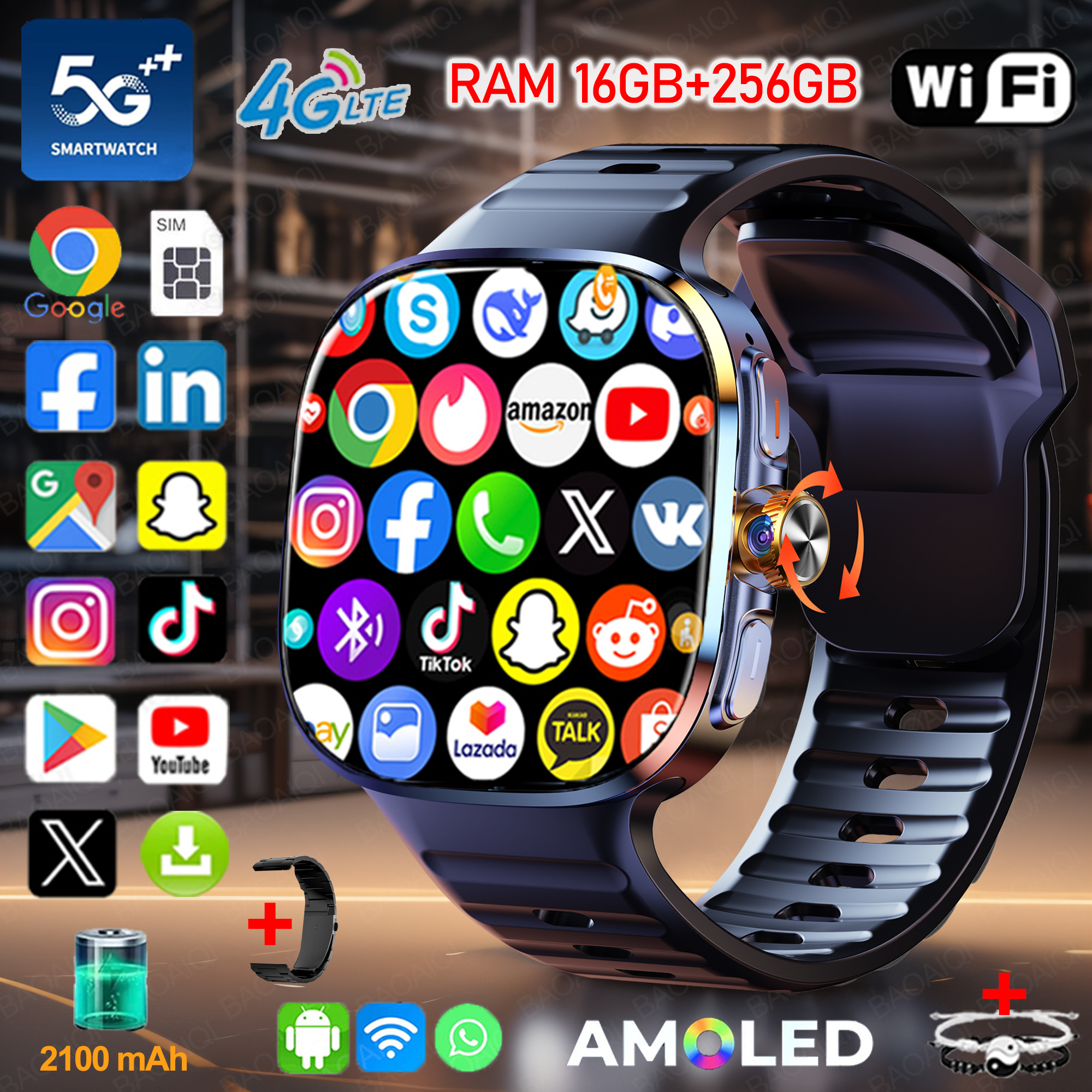 Smartwatch Id - New Large Screen Smartwatch 4G/5G SIM
