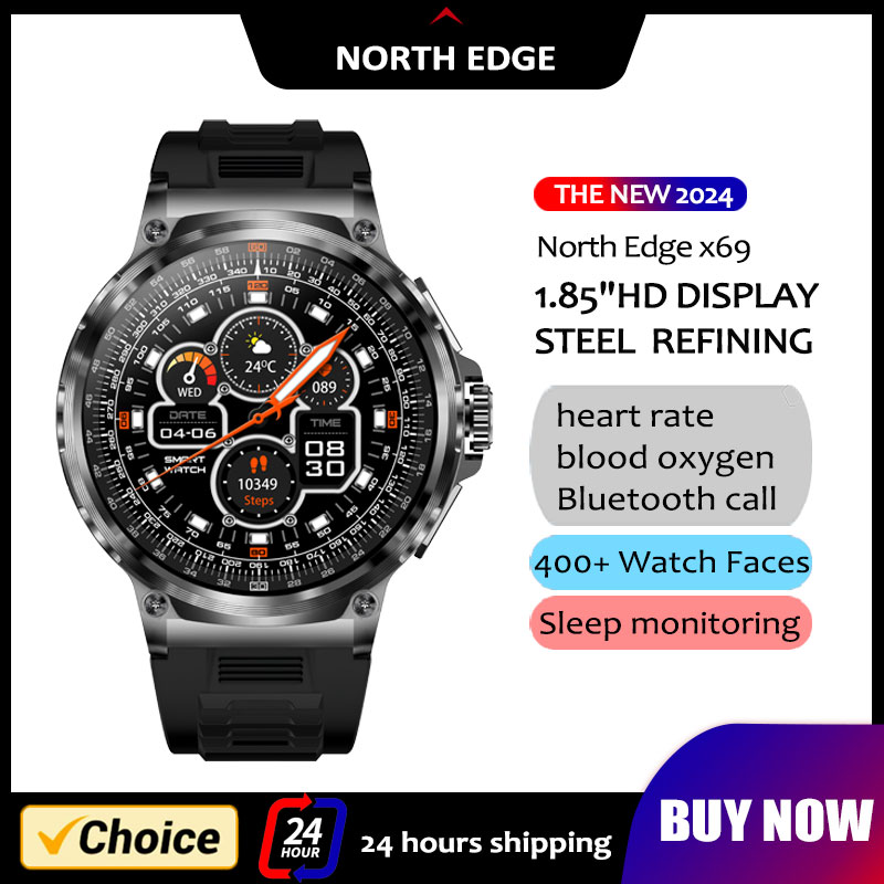Smartwatch Instagram - NORTH EDGE 1.85' HD Display Smart