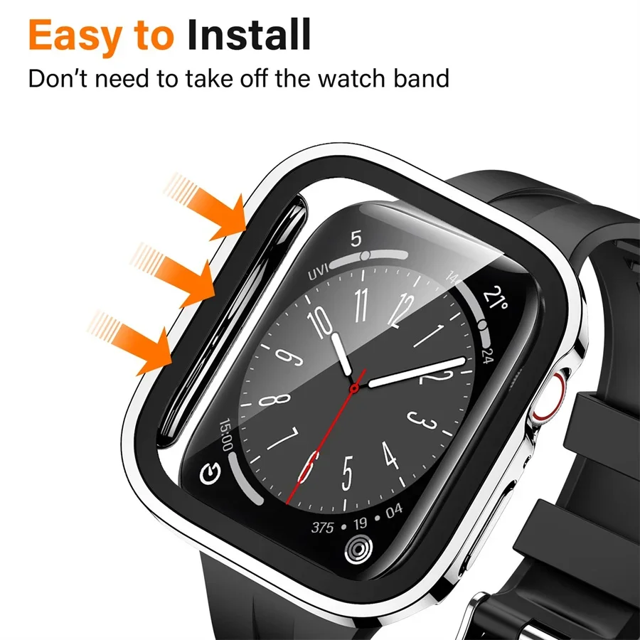 Glass+cover For Apple Watch ca – Smartwatch Watch Accessories For Women recenzja i cena