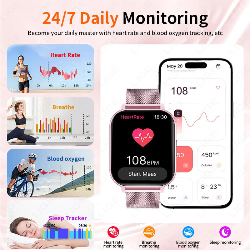 New 1.83‘’ HD Screen Fashion S – Smartwatch Custom recenzja i cena