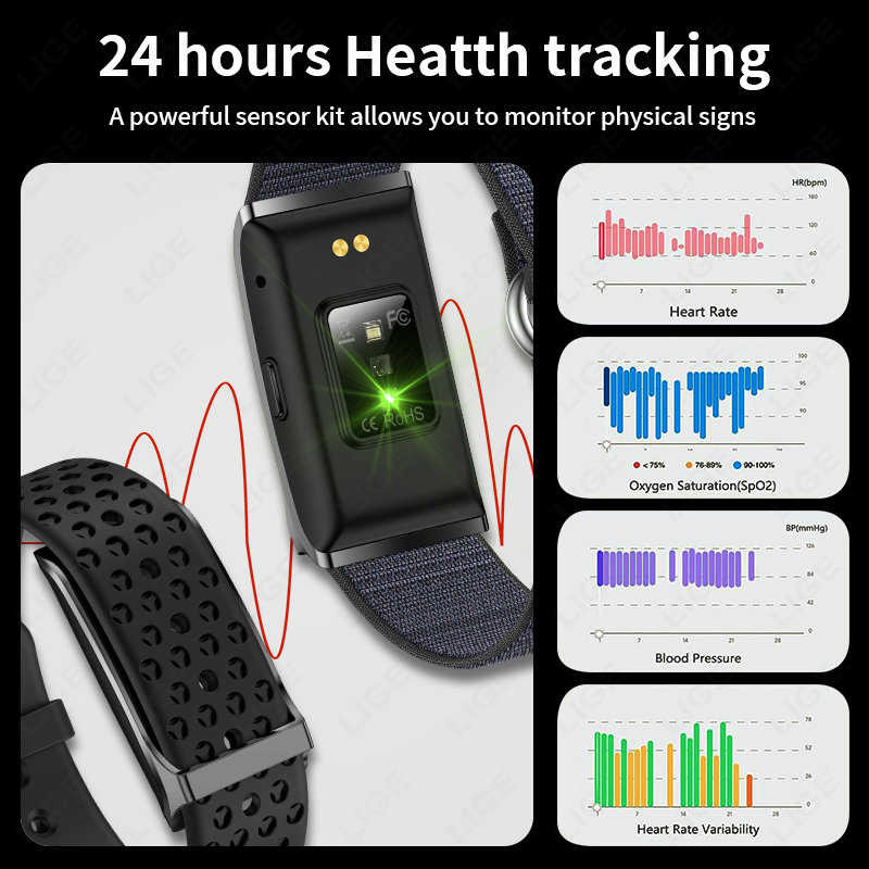 LIGE Smart Watch Heart Rate Bl – Android Smartwatch Accessories recenzja i cena