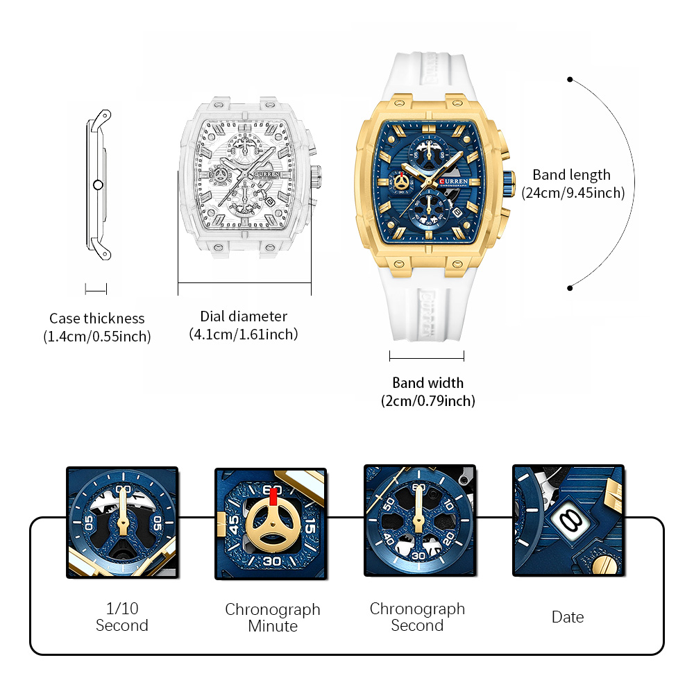 CURREN Luxury Vintage Watch fo – Accessories With Watch recenzja i cena