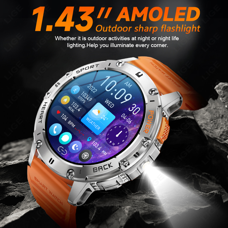 LIGE 1.43 Inch AMOLED Screen B – Smartwatch Instagram recenzja i cena