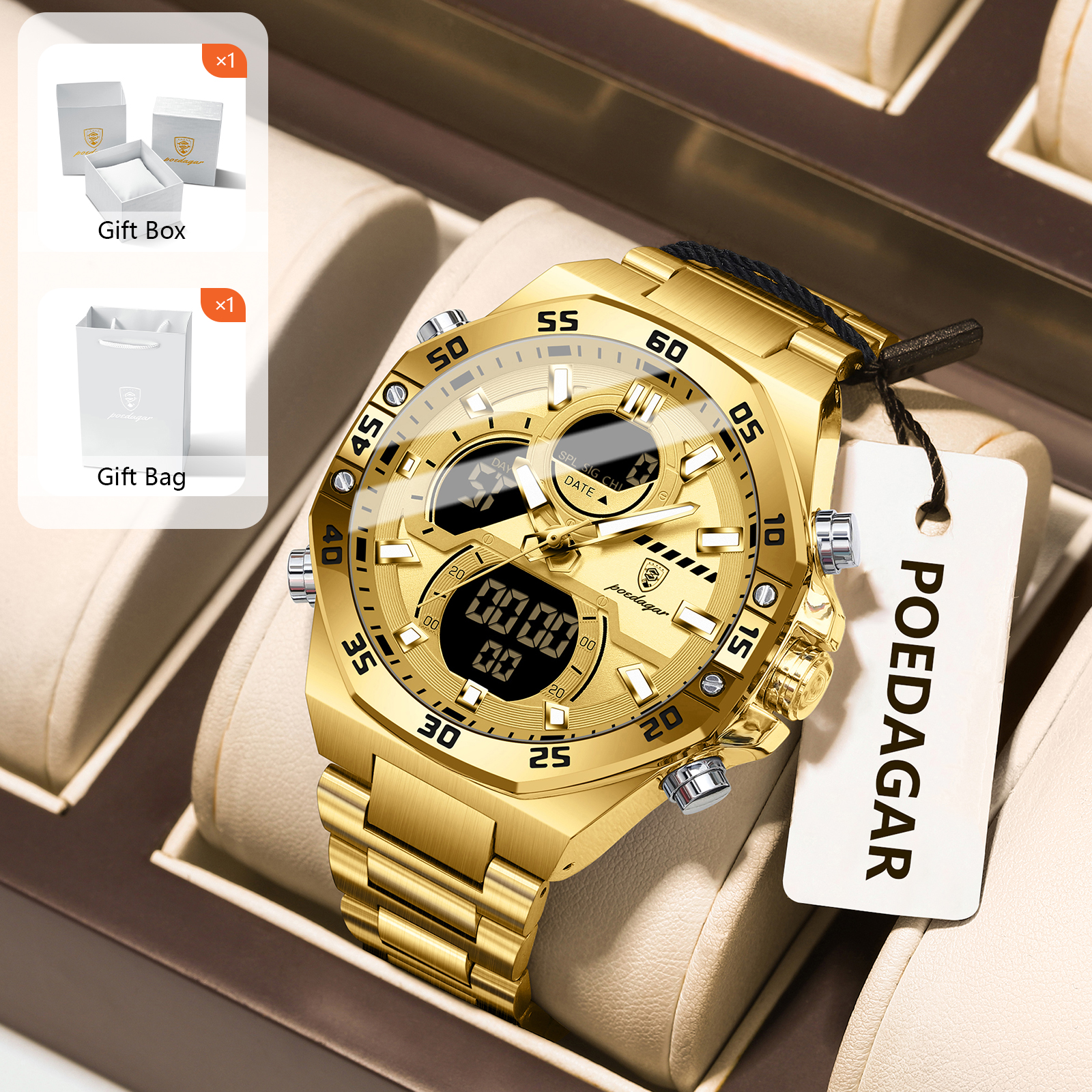 POEDAGAR Sport Men Watch LED W – Accessories With Watch recenzja i cena