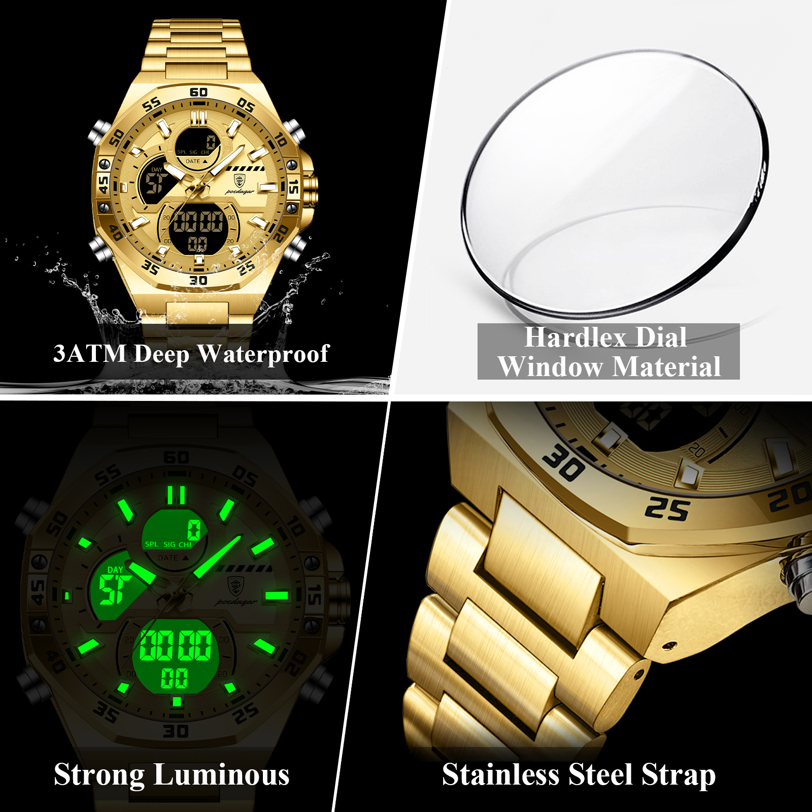 POEDAGAR Sport Men Watch LED W – Accessories With Watch recenzja i cena