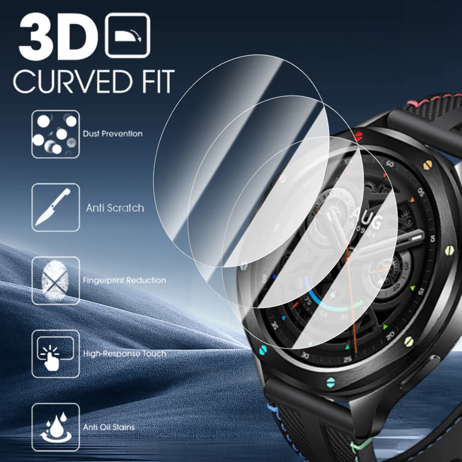 2PCS Tempered Glass For Xiaomi – Xiaomi Smartwatch S4 Accessories recenzja i cena