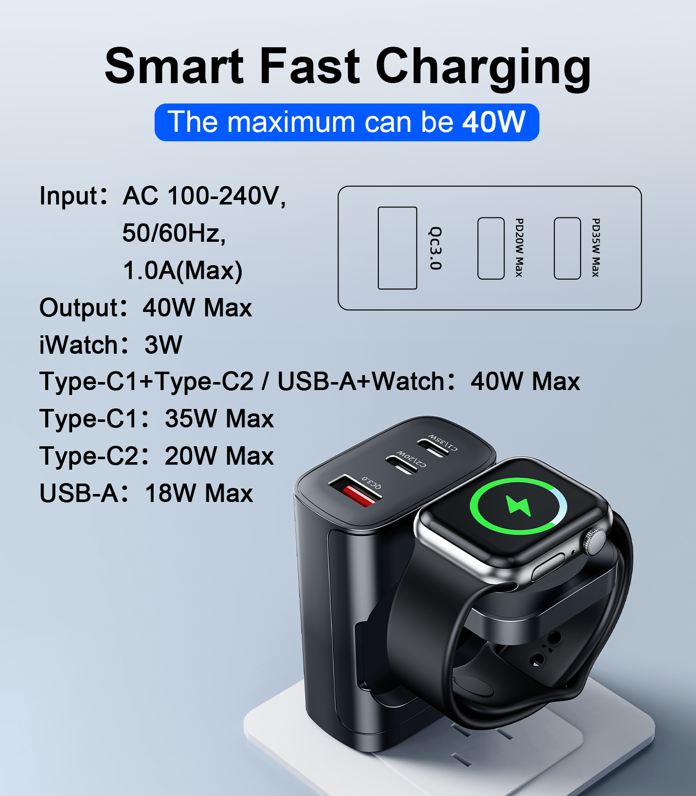 Eary 40W for Apple Charging Bl – Wireless Charger Watch recenzja i cena
