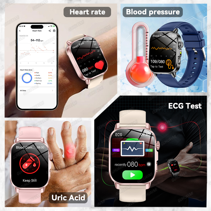 GUHUAVMI 2026 New Precise Heal – Android Smartwatch Accessories recenzja i cena
