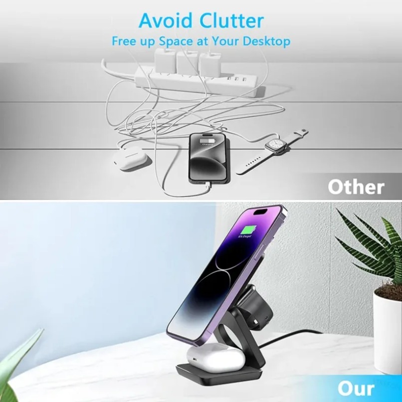 3 in 1 Foldable Magnetic Wirel – Wireless Charger Watch recenzja i cena