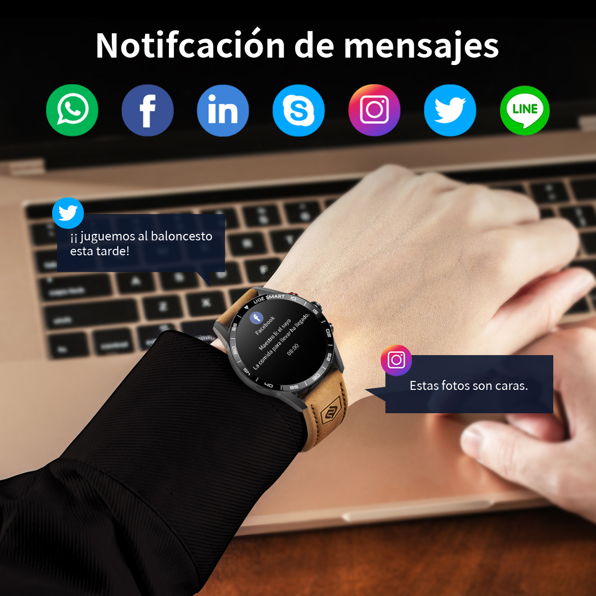 LIGE 2024 New Rugged Military  – Smartwatch Instagram recenzja i cena