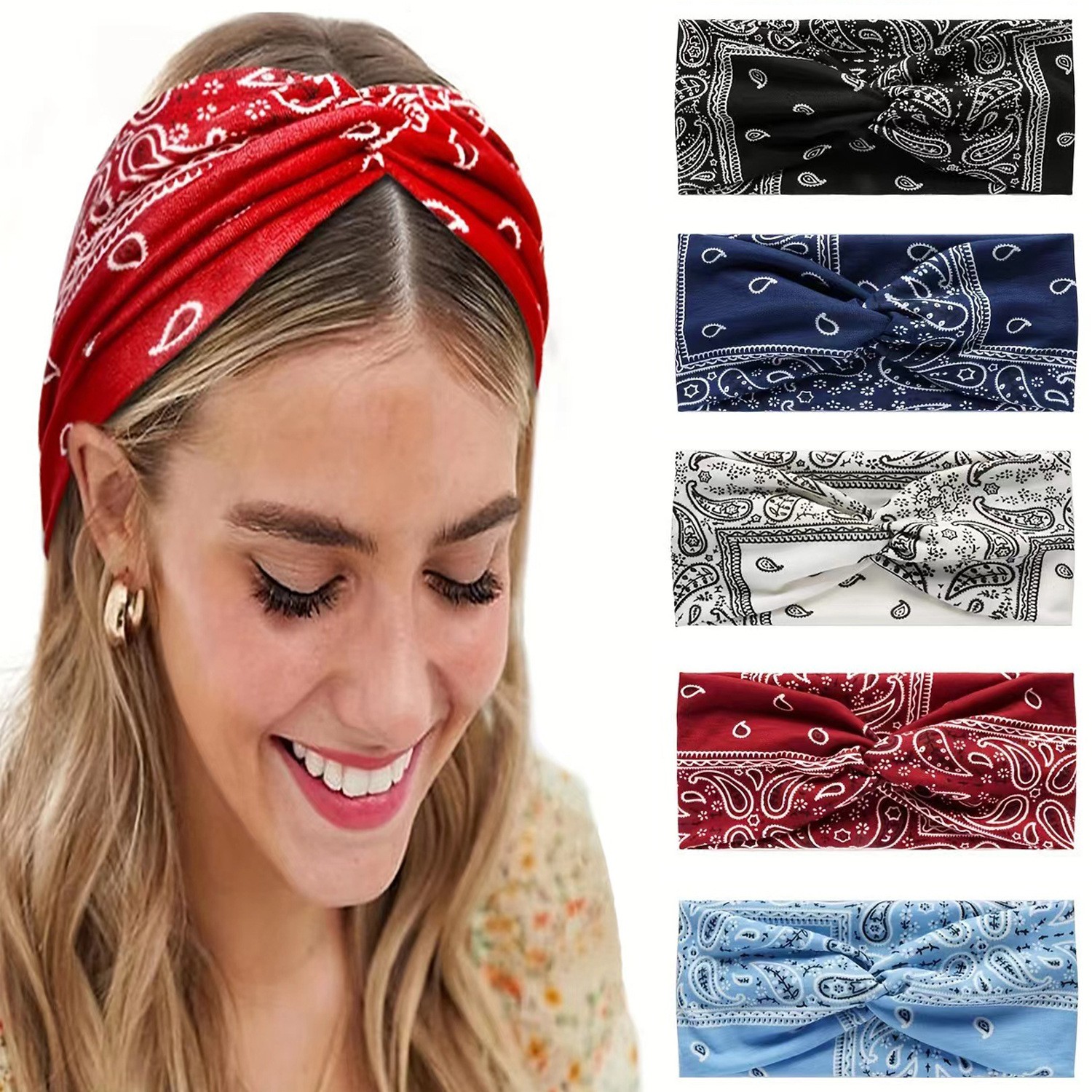 Paisley Cashew flowers hair ba – Milanaise Mesh Band recenzja i cena