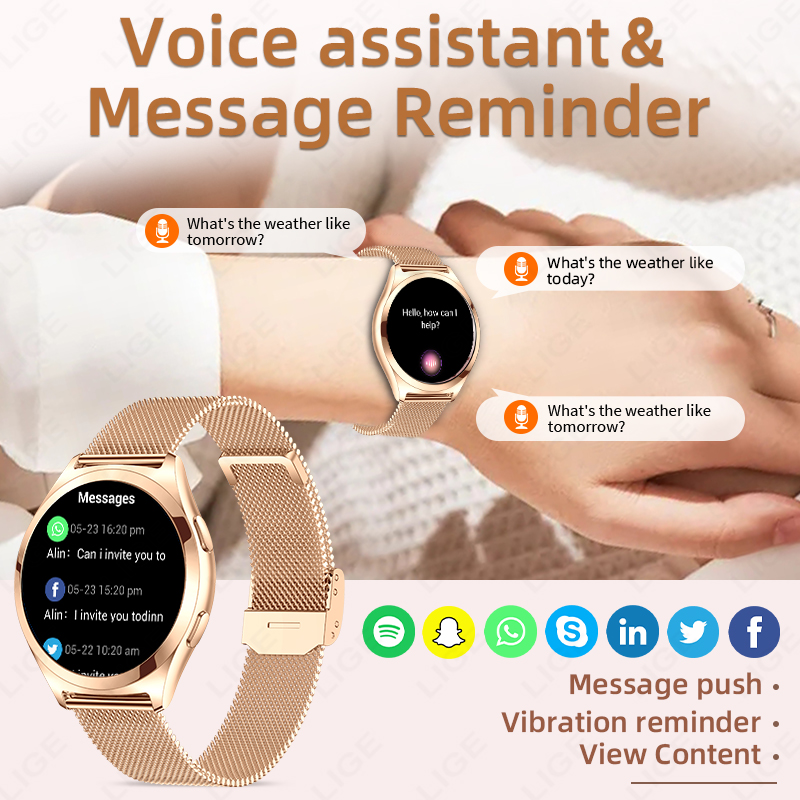 LIGE Luxury Smart Watch For Wo – Smartwatch Custom recenzja i cena