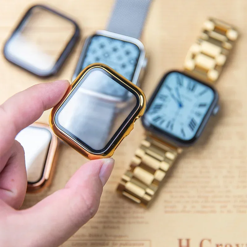Glass+case For Apple Watch ban – Smartwatch Watch Accessories For Women recenzja i cena