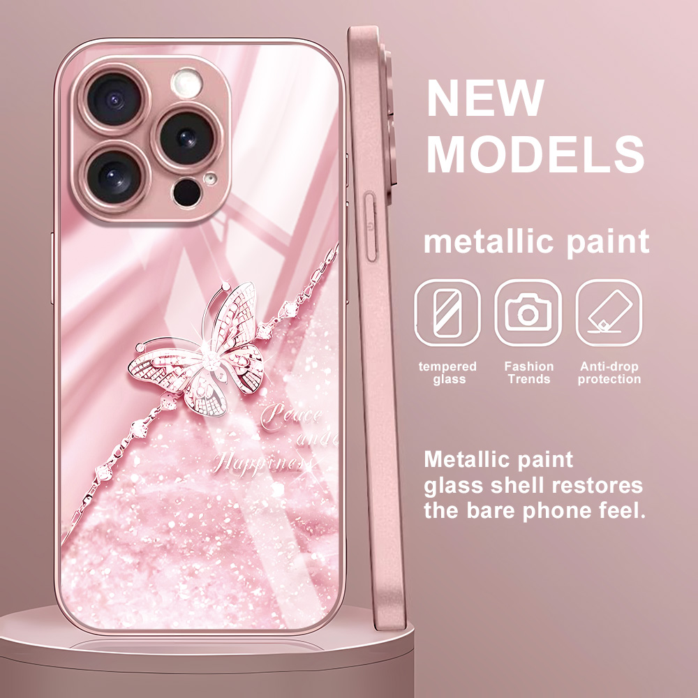 Pink Butterfly Tempered Glass  – Screen Protector Film recenzja i cena