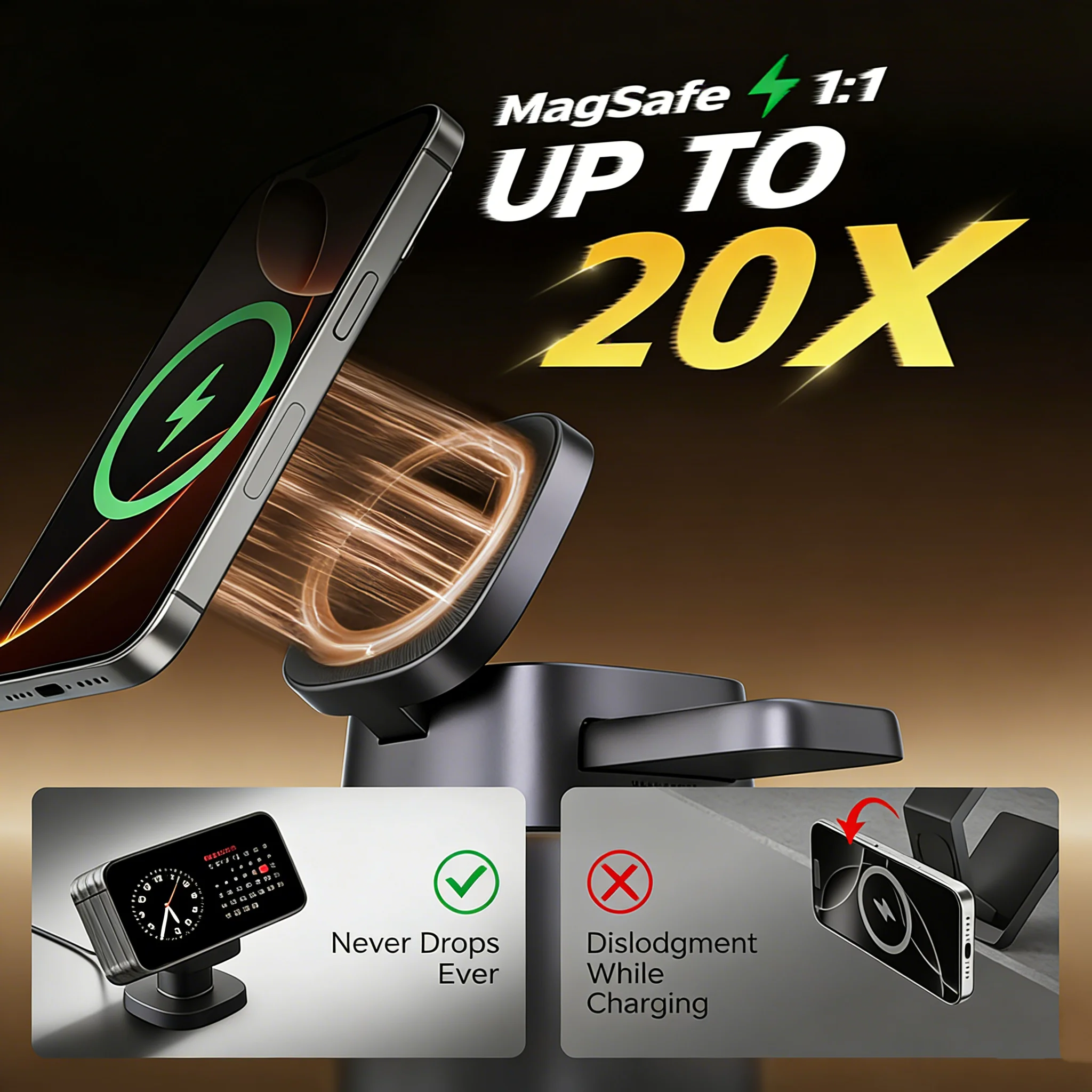 TIMESS Night Light Mashroom Wi – Wireless Charger Watch recenzja i cena